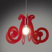 Lampe à Suspension en Plexiglas mizar Rouge diamètre