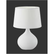 Lampe de table moderne en céramique blanche avec abat-jour