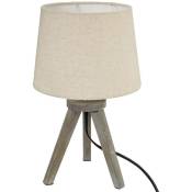 Lampe Mini trépied beige H31cm Atmosphera créateur