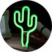 LED verte Cactus Neon Light batterie ou néon LED Powered
