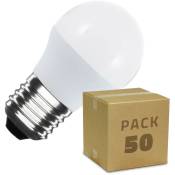 Ledkia - Boîte de 50 Ampoules led E27 G45 5W Blanc Chaud