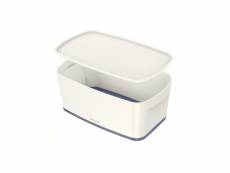Leitz mybox - boîte de rangement avec couvercle - small - blanc et gris