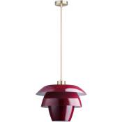 Les Tendances - Lampe suspension métal rouge Ida 38