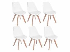 Lot de 6 chaises scandinaves au design contemporain