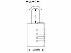 Master lock cadenas à combinaison aluminium 40 mm 7640eurd 414981