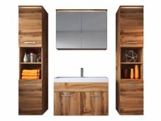 Meuble de salle de bain paso xl 80 x 40 cm chene – armoire de rangement meuble lavabo evier meuble lavabo