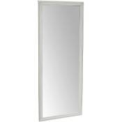 Miroir mural long Miroir de salle de bain pour maquillage Miroir de chambre large Miroir à cadre blanc Miroir suspendu