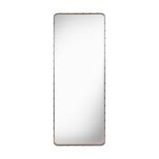 Miroir rectangulaire en cuir marron à suspendre 70x180 cm Adnet - Gubi