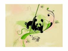 Papier peint - panda dans la forêt de bambous 400x309