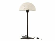Paris prix - lampe à poser "champignon brillant" 59cm blanc
