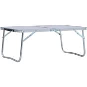 Prolenta Premium - Maison du'Monde - Table pliable de camping Blanc Aluminium 60x40