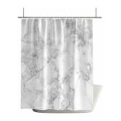Rideaux de douche imperméables à texture de marbre moderne, pour salle de bains, ensemble de rideaux de bain en Polyester blanc Simple et généreux