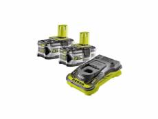 Ryobi - pack 2 batteries lithium+ 18 v one+ 5.0 ah + chargeur ultra rapide 5.0 a - rc18150-250 5133004422