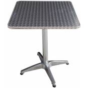 Table carrée en alu en aluminium carré 60x60xh70