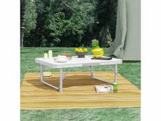 Table de camping en aluminium et mdf.table de jardin pliable. Hauteur réglable