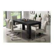 Table de salle à manger extensible, Console extensible, Table moderne avec rallonges, 160 / 220x88h80 cm, couleur Gris cendre - Dmora