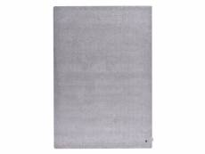 Tapis shaggy - tufté à la main - en polyester - gris 160x230 cm