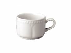 Tasse à thé 210ml empilable - lot par 24 - buckingham churchill - - porcelaine