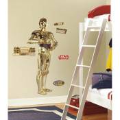 Thedecofactory - star wars C-3PO - Stickers repositionnables géants C-3PO, personnage de Star Wars 146x61 - Multicolore
