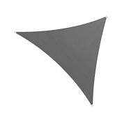 Toile d'ombrage triangulaire 3,6x3,6x3,6 polyéthylène gris