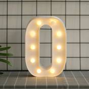 Ugreat - Lettres de l'alphabet à led avec lumière blanche chaude pour décoration d'intérieur, fête, bar, mariage ou festival(O),AAFGVC