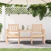 Vidaxl - Banc de jardin avec table 2 places bois de