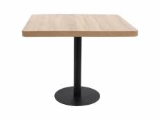 Vidaxl table de bistro marron clair 80x80 cm mdf 286433