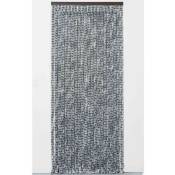 Werka Pro - Rideau chenille gris clair et anthracite 90 x 220 cm