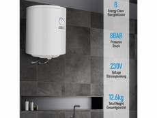 Aquamarin® chauffe-eau électrique - modèle anti-calcaire, réservoir avec capacité de 30 litres, thermostat à 75°c, 1.5 kw, cee : b - ballon d'eau chau