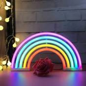 Arc-en-ciel led Néon Lumières Art Coloré Néon Lampe Lampe Nuit Intérieure Mur Décor pour Home Party Anniversaire Valentine Cadeaux Chambre à Côté De