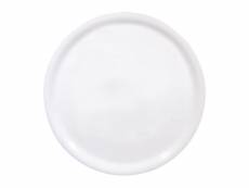 Assiettes à pizza en porcelaine blanche 310 mm - lot de 6 - saturnia - - porcelaine