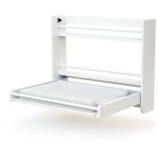 AT4 - Table à langer murale rabattable confort en bois - Blanc