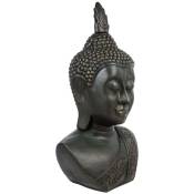 Atmosphera - Statue Bouddha noir H113cm créateur d'intérieur - Noir