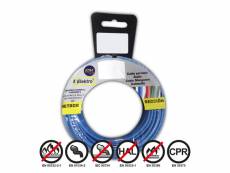 Bobine fil électrique 2,5mm câble bleu 25mts sans