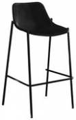 Chaise de bar Round / Métal - H 78 cm - Emu noir en métal