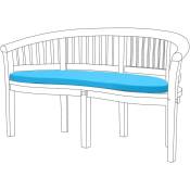 Coussin banane d'extérieur pour banc de jardin, 138x50x5 cm coussin de banc incurvé 3 places résistant à l'eau avec attaches sécurisées pour meubles