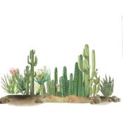 DéSert Cactus Autocollants Muraux pour Salon Chambre