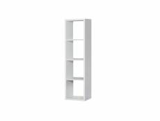 Etagère colonne 4 casiers décor blanc - classico 67282056
