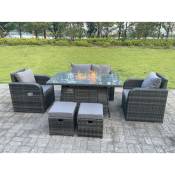 Fimous - Dark Mixed Grey Rotin Outdoor Garden Furniture