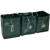Greengers - systèmes de tri des déchets, poubelles de recyclage à domicile - lot de 3 sacs pour tri sélectif de vos déchets 50L