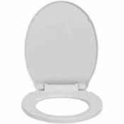 Helloshop26 - Siège de toilette abattant à fermeture en douceur ovale gris clair