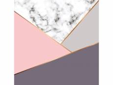 Homemania tapis imprimé pink of happiness 2 - géométrique - décoration de maison - antidérapant - pour salon, séjour, chambre à coucher - multicolore