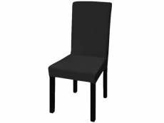 Housses extensibles de chaise 6 pièces noir dec022288