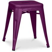 Industrial Style - Tabouret Design Industriel - 45cm - Nouvelle Edition - Stylix Violet - Acier, Metal - Violet