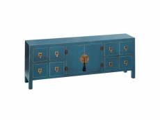 Ivana bleu - meuble tv 2 portes et 8 tiroirs