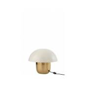 Lampe Champignon Metal Blanc/Or Small - l 40 x l 40