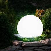 Lampe d'extérieur boule Lampes de jardin led avec boules lumineuses électriques pour le jardin, piquet blanc, 1x 6W 1x 810lm 3000K, DxH 40 x 56 cm