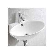 Lave-mains en céramique sanitaire KW59 - 53 x 40 x 18 cm - blanc brillant Avec couvercle suppl. blanc brillant - Bernstein
