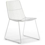 Les Tendances - Chaise métal blanc Rohan h 83 cm
