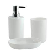 Lot de 3 accessoires de salle de bain INAGUA Blanc MSV - Blanc